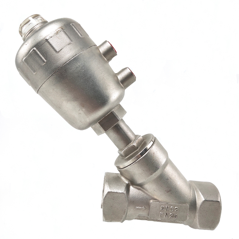 气动全不锈钢螺纹角座阀