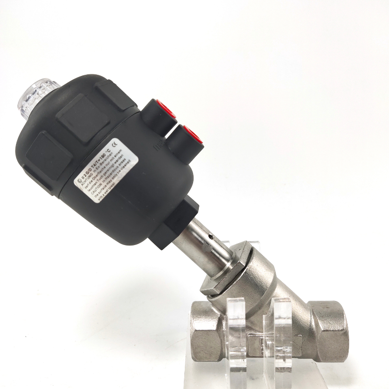 塑料头气动内螺纹角座阀